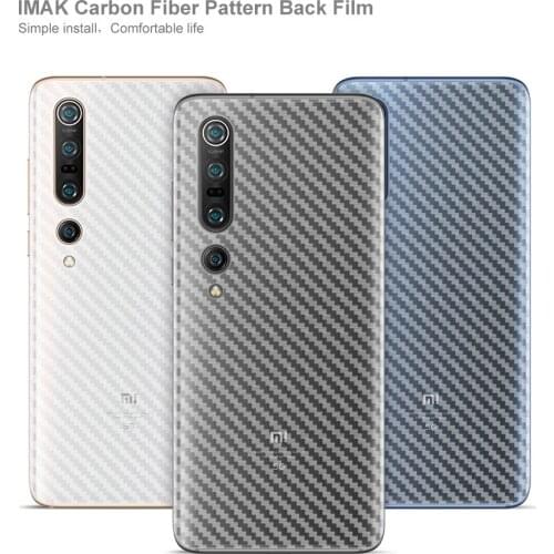 5pcs /lot Back Film for Xiaomi Mi 10 Mi10 Pro Carbon Fiber Pattern Rear Fibre Sticker Protective