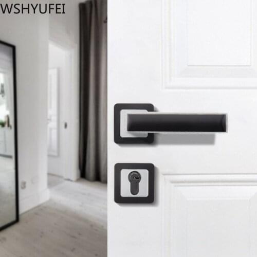 Simple style Bedroom Handle Lock Door Lock Key Kit Combination Zinc alloy Safety Lock Family Room Door Hardware Accessories