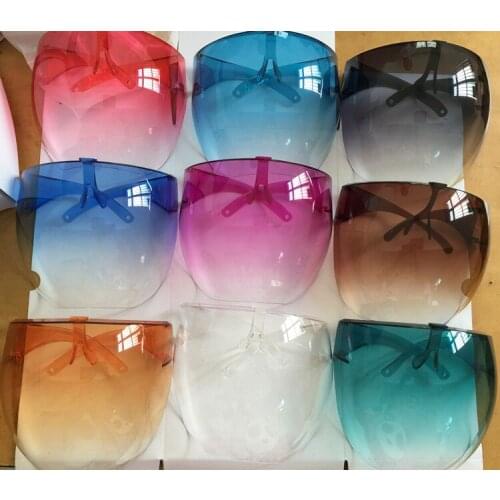 Colorful Eye Shield Idea Visor Wrap Defend Large Mirror Sunglass Half Shield Protector Face Mask Kitchen Cooking Anti-Spray Mask