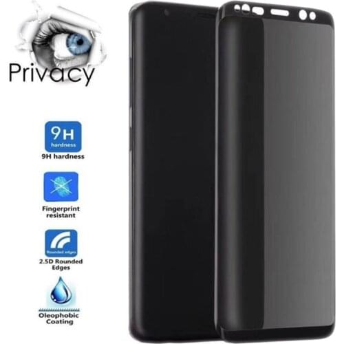 Full Cover Premium Tempered Glass For Samsung Galaxy S9 S8 Plus Note 8 9 Privacy Anti-Spy Screen Protector Cover Anti Spy Film
