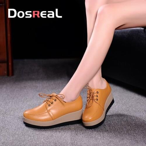 Women Flats Comfortable Loafers Shoes Women Breathable Leather Lace-up Sneakers Women Fashion Black Soft Casual Shoes Female