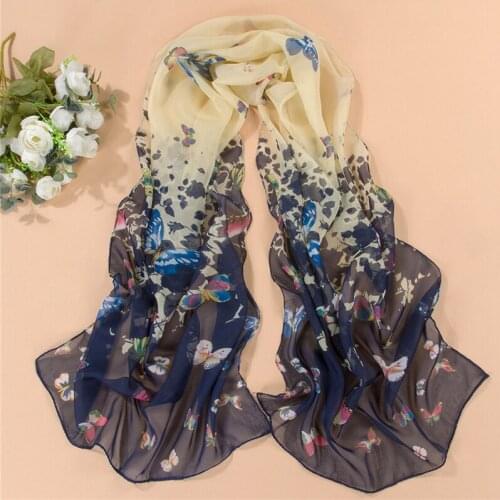 Hot Sale 2016 New Brand Foulard Chiffon Shawl Silk Scarf Women Bufandas Print Sunscreen Beach Cachecol Feminino Pashmina 1643