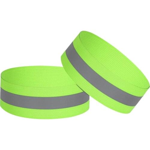 1 Pair Safety Reflective Armband Ankle Band Snap Pants Strap Bracelet