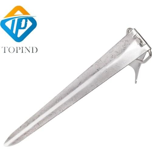 10pcs TOPIND Fishing Pole Rod Holder Stainless Steel Ground Support Stand Holder Fishing Tackle