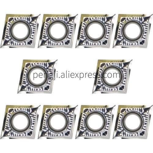 10pcs Indexable Carbide Turning Inserts CCGT 430.5 Lathe Tool Inserts CCGT120402-AK H01 Suitable for Processing Aluminum Alloy