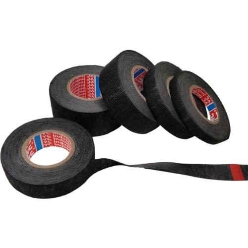 25M A Roll Adhesive Cloth Tape Cable Looms Wiring Harness For Car Auto Black Wiring Harness Damping Heat Proof utomobile