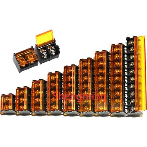 5pcs HB9500 Lid Barrier Terminal 9.5MM Pitch 300 30A Straight Line High Current Connectors Barrier Blocks 2/3/4/5/6/7/8/9/10Pin
