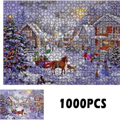 75x50cm 1000 Pieces Chrismas For Kids Puzzle Gifts Landscape Interesting Toys Decoration