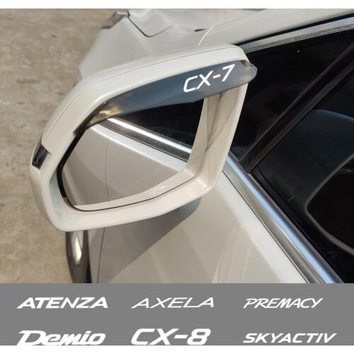 2Pcs Car Rearview Mirror Rainproof Eyebrow Rain Cover Flexible New Rubber Rain Blade For Mazda BT-50 MX-5 CX-3 CX-5 CX-8 CX-30