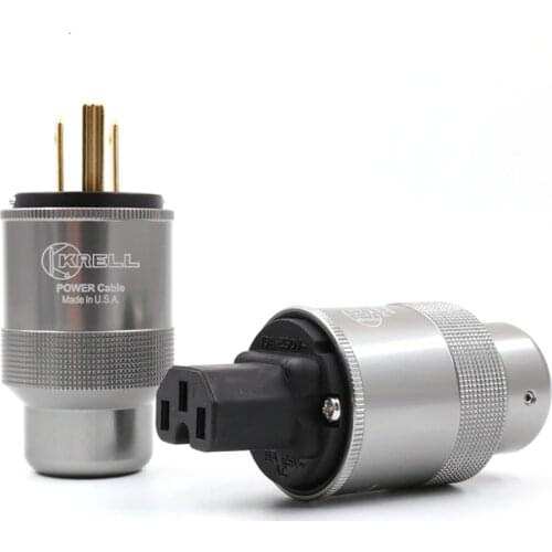 Free shipping one pair 24K gold plated US version power plug connector for audio DIY power wire