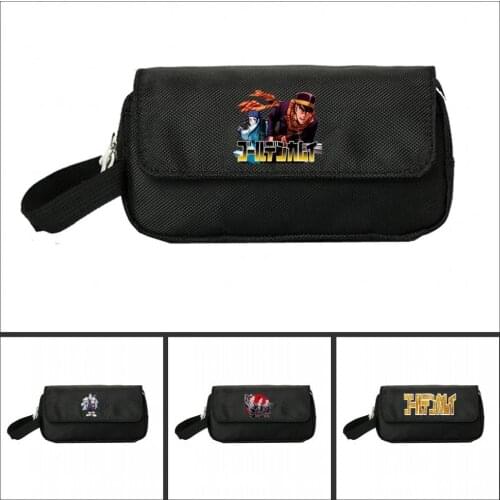 Golden Kamuy Pencill Case Women Cosmetic Cases Makeup Bag Child Girls student Double Zipper pencill Bag Handbag hot