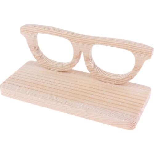 Wood Sunglasses Eyeglass Rack Display Stand Holder For Office Home Desk