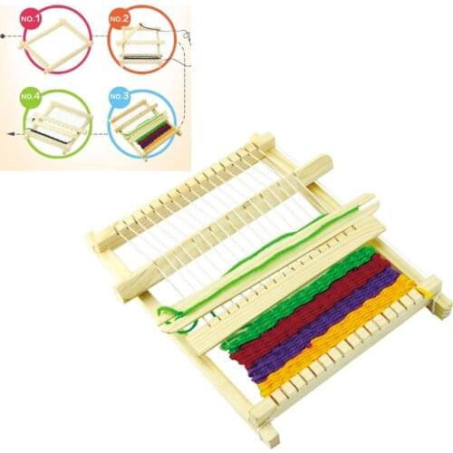 DIY Assembled Handloom Weaving Loom Science Technology Educational Children Toy W15
