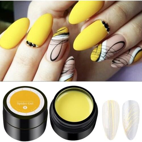Nail Art Spider Gel Design Painting UV Nail Polish Strong Stretch Glue Graffiti Wire Pulling Silk Nail Gel Spider