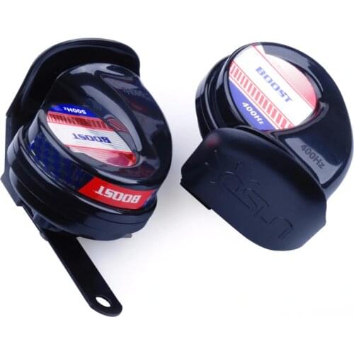 BOOST 163 Car Horn 12V Double Volume Sound Perfect Dual Waterproof Design Air Horn for Automtive Car Compressor