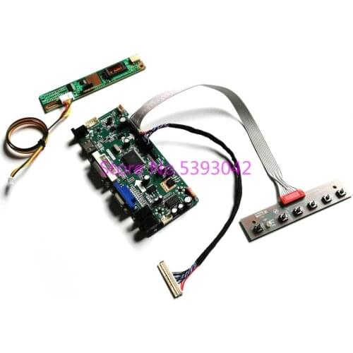 Fit B154EW02 V.4/V.5/V.6/V.7 VGA DVI 15.4" keyboard 1CCFL 30Pin LVDS 1280*800 M.NT68676 LCD screen controller board DIY kit