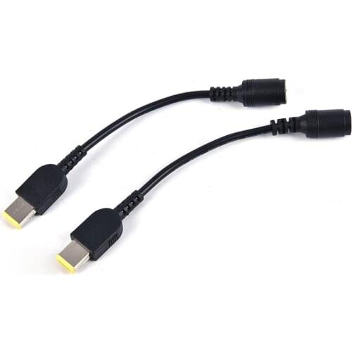 Round Jack To Square Plug Adapter Charger Power Converter For Lenovo Thinkpad