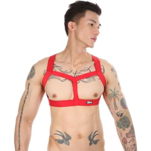 Male Lingerie Harness Men Fetish Bondage Sexy Body Chest Straps Hollow Out Clothing Hombre Arnes Punk Rave Shoulder Costumes