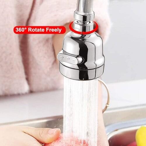 360° Rotatable Faucet Sprayer Head Replacement Anti-Splash Tap Booster Shower Water Saving Faucet Water Purifier Kitchen Tool