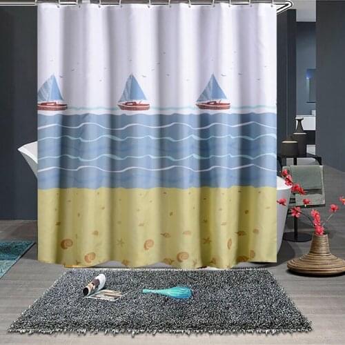 New Cartoon Printed Shower Curtains Waterproof Bath Curtain For Bathroom Bathtub Large Wide Bathing Cover 12Hooks Rideau De Bain