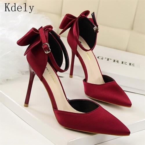 2020 New High Heels Sandals Women Sandals Women Pumps Red Wedding Shoes Kitten Heels Fashion Women Shoes Stiletto Plus Size 43