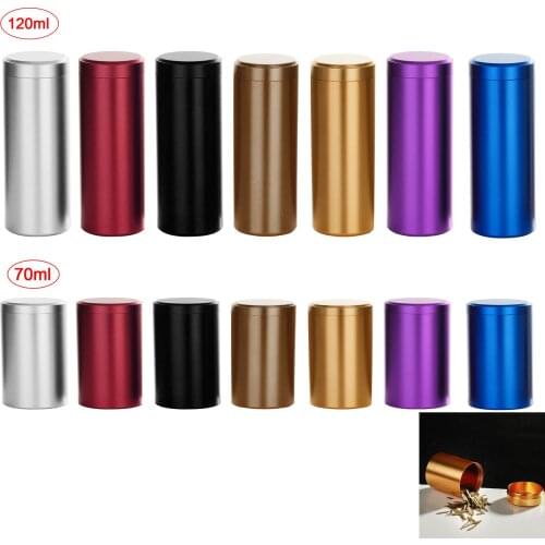 Portable Solid Color Mini Tea Aluminum Storage Jars Iron Tea Tin Containers Airtight Smell Proof Sealed Tea Jar Storage Boxes