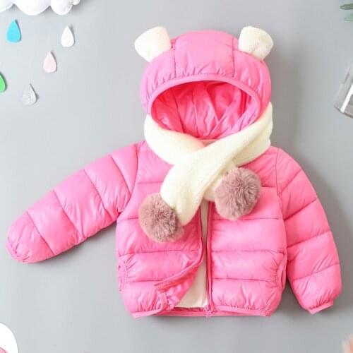 Special Offer Baby Kids Cotton-Padded Jacket Little Boys & Girls Light Thin Wadded Clothes Childrens Cartoon Hooded Coat X296