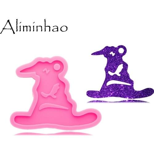 DY0338 Super Glossy Magic Witch Hat Keychain Silicone Mold Epoxy Craft Resin Molds DIY Handmade Charms Jewelry Mold