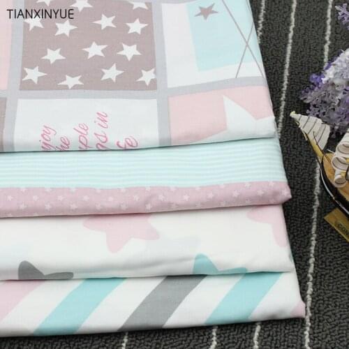 Baby manual fabric 4 pcs 40 *50 cm Bedding cloth Cotton Fabric for Home Textile Bedding Quilting Tissue, Patchwork Sewing cloth