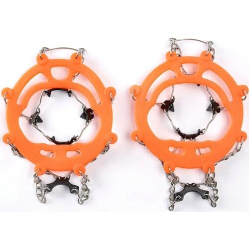 Universal outdoor Safety Anti-Skid Snow Ice Climbing Shoe Spikes Grips Crampons Cleats Overshoes