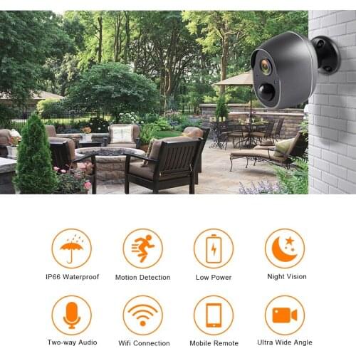 WIFI Battery CCTV Camera Low Power Mini Battery Camera Video Surveillance Waterproof IP Wireless Camera Outdoor Security Cam