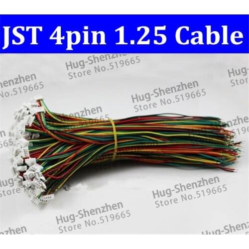 High Quality and new brand Mini. Micro 1.25 T-1 4-Pin Connector w/.Wire x 100Pcs .4pin 1.25mm
