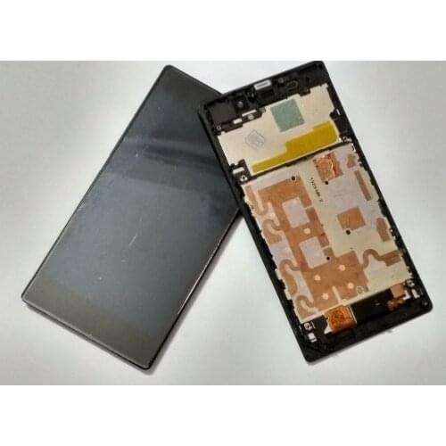 Black white LCD For SONY Xperia Z1 Display Touch Screen Digitizer L39 L39H C6902 C6903 with frame For SONY Xperia Z1 Display