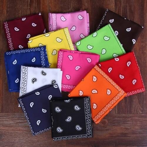 1@# For Girls Women Kids Unisex Square Scarf Turban Headband Hair Accessories 1piece Bohemian Print Bandana Hair Bands