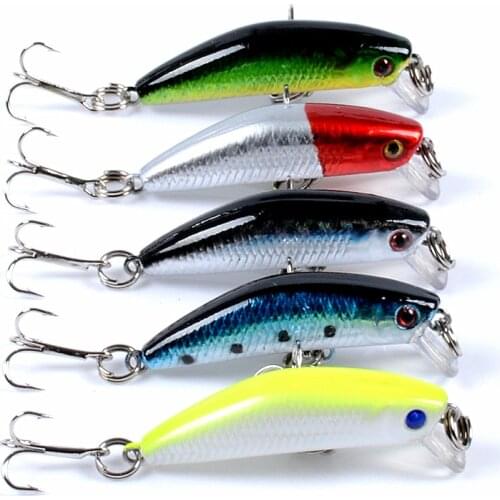 1 PCS 4.5cm/2.8g Fishing Lure Quality Minnow Lure 3D Eyes Plastic Hard Bait Pesca Artificial Jig Wobblers Crankbait Fishing Bait