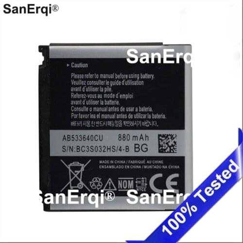 10pcs Battery For SAMSUNG AB533640CC AB533640CU Phone Battery 880mAh For Samsung S6888 S3710 S3600C GT-S3600i S3930C S3601
