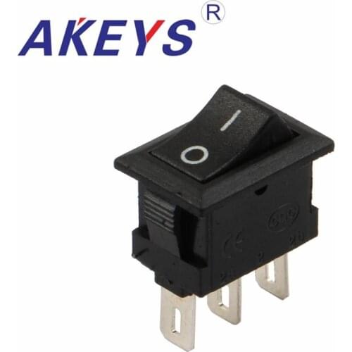 10PCS KCD1-101-3P 3pins 10*15mm Copper foot Second gear Rocker switch for hair dryer