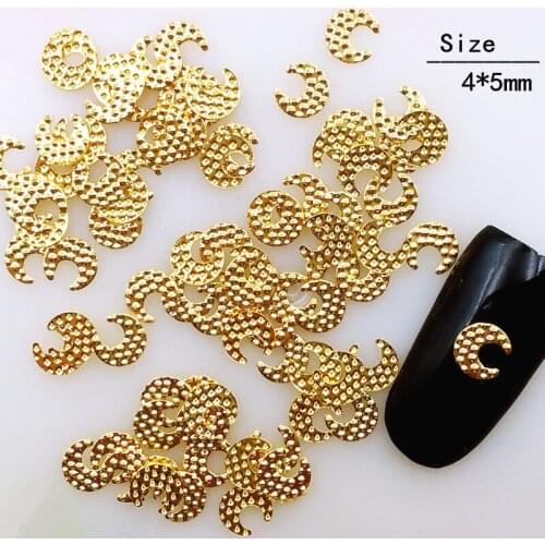 100pcs/bag Moon Style New 3D Nail Art Decoration Alloy Nail Sticker Japan Mini Stud Rivet DIY Charm Nail Tools Supplies
