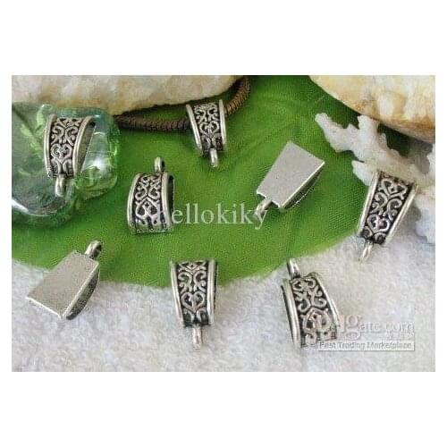 120pcs Tibetan silver fancy bail fit charm bracelet A10411