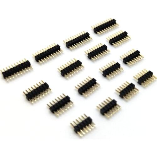 10PCS 1.27mm Pitch Single Row Straight Pin Header PCB Board Connector 1x2/3/4/5/6/7/8/10/12/15/20/40P/50P