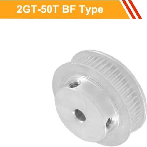 2GT 50T Synchronous Wheel Pulley 7mm/11mm Belt Width 2GT Type Timing Pulley 5/6/6.35/8/10/12mm Bore CNC Belt Pulley