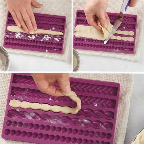 3D Silicone Pearl Knit Rope Fondant Cake Decorating Tools Wedding Christmas DIY chocolate Mold Baking Gumpaste Kitchen Set