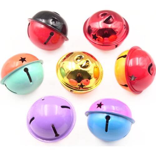 10PCS/Lot Christmas Bells Metal Loose Beads Jingle Bells Christmas Decoration Pendants DIY Crafts Handwork Accessories
