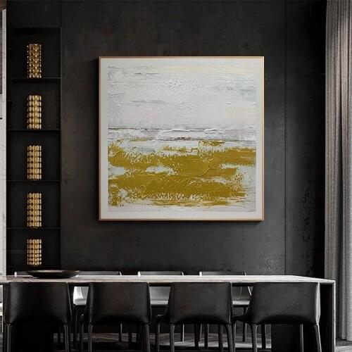 Nordic Abstract Modern Gold Foil Oil Painting Handmade On Canvas Wall Art Picture Home Decoration For Living Room Sofa Bedroom