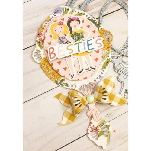 KSCRAFT Big Handheld Mirror Shaker Metal Cutting Dies Stencils for DIY Scrapbooking Decorative Embossing DIY Paper Cards