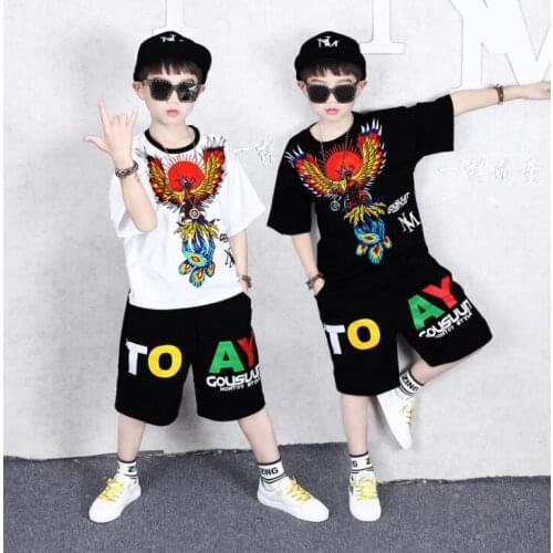 Cartoon Crowned Crane Print Kids Tracksuit Boys Clothing Sets Boys Clothes Costume Outfit Suit Children Clothing 7 9 11 13 Year