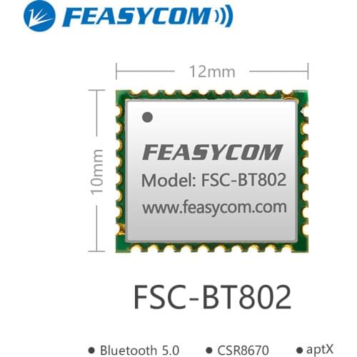 FEASYCOM Newest high performance CSR8670 CVC APTX Micro 5.0 module bluetooth for custom headphone