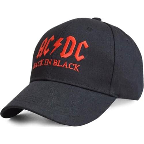 New High Quality Fashion Embroidery AC/DC Men Women Rock Band Baseball Cap Outdoor Summer Sun Caps Hip Hop Hats Sports Cap