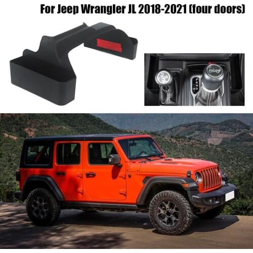 For Jeep Wrangler JL 4-Door 2018-2021Gear shift Console Side Storage Box Organizer Tray Interior Accessories VODOOL Brand