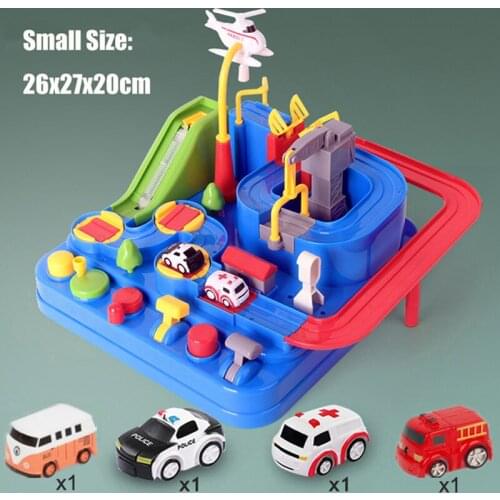 Diecast Racing Track Rail Car Adventure Manual Car Toy Interactive Table Game Puzzle Toys for Children House Play Gifts